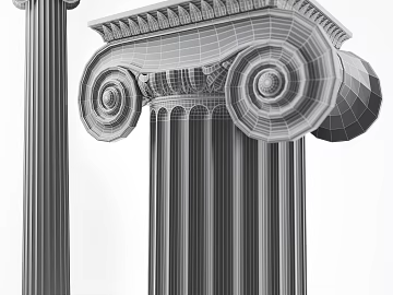European-style light gray stone Roman column building components texture (ID:ffaeh528736)