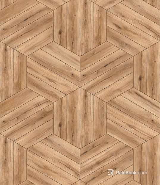 Hexagonal parquet wood floor texture
