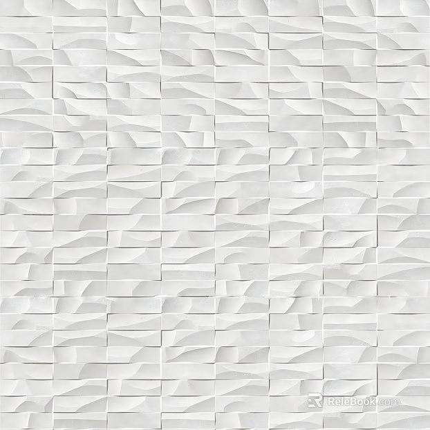 White three-dimensional geometric art tile wall tile texture