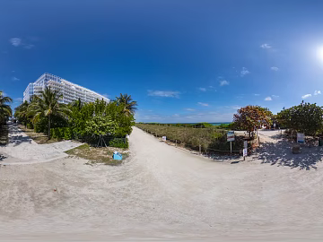 Seaside Beach Country Road Daytime Community HDR texture (ID:ffach920365)