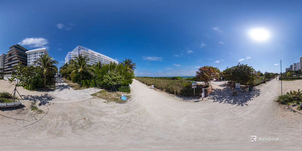 Seaside Beach Country Road Daytime Community HDR texture