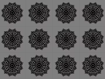 Chinese-style black and gray brick wall ground texture (ID:ffaeh613276)