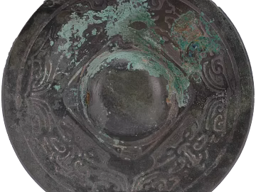 Plain gray old bronze mirror texture (ID:ffaeh838956)