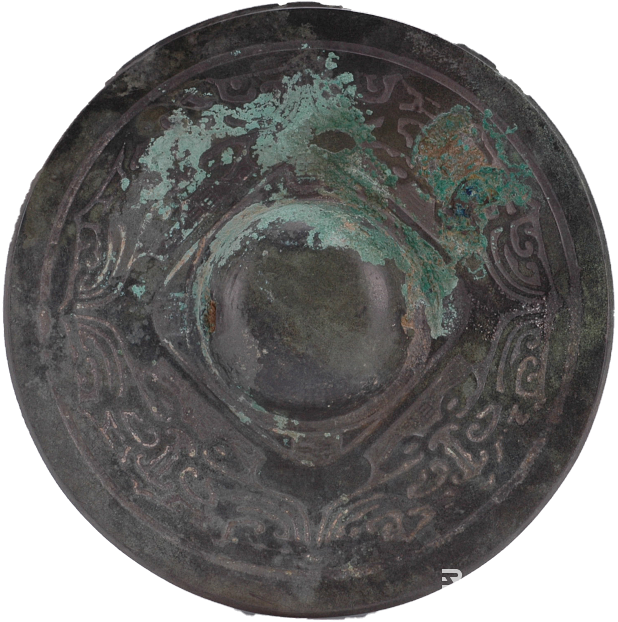 Plain gray old bronze mirror texture