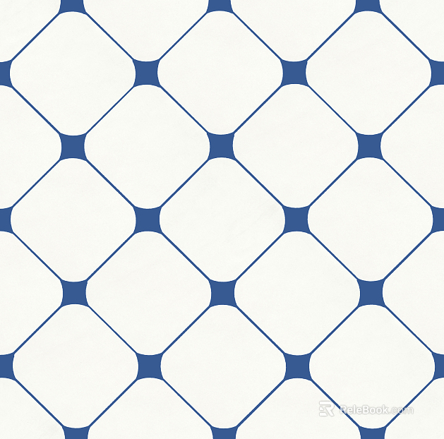Vintage Blue White Geometric Kitchen Bathroom Tile Tile texture
