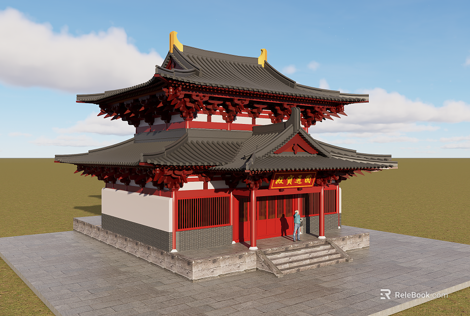 Chinese Ancient Style Temple Ancient Architecture Scene texture