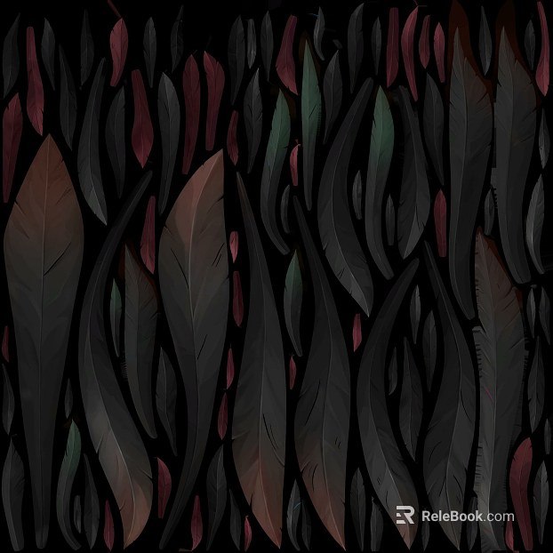 Dark Feather Texture Wall Wallpaper texture