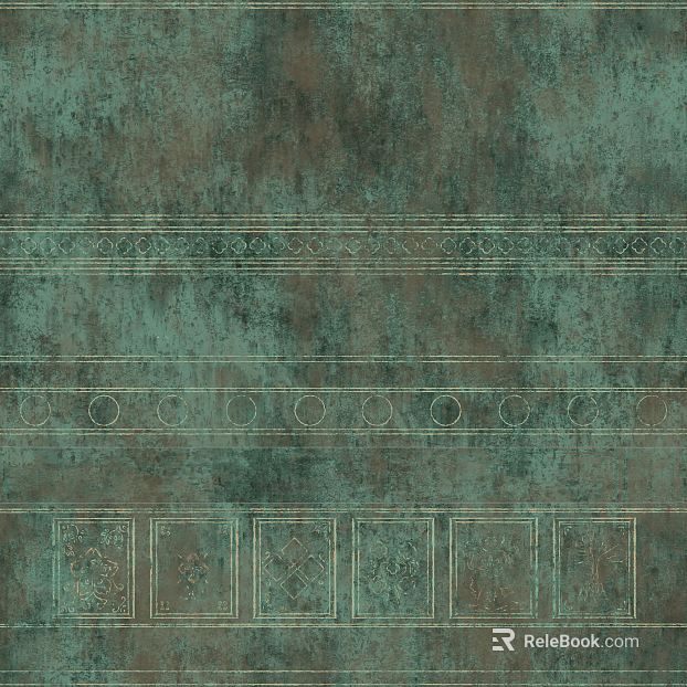 Retro turquoise art brick background wall texture