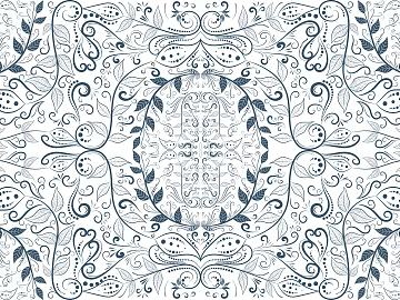 Characteristics of exotic ethnic plants flowers and birds decorative pattern pattern shading 3d model