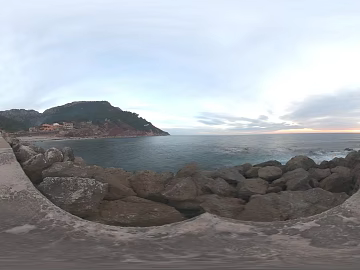 Outdoor Dusk Seaside Landscape HDR texture (ID:ffabg36381)
