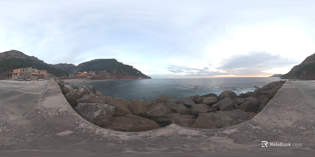 Outdoor Dusk Seaside Landscape HDR texture