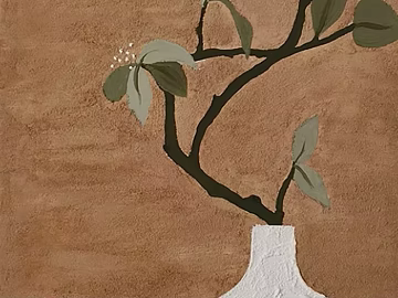 coffee brown plant decorative painting texture (ID:ffaeh543089)