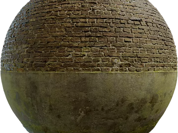 Brick wall PBR 3d model