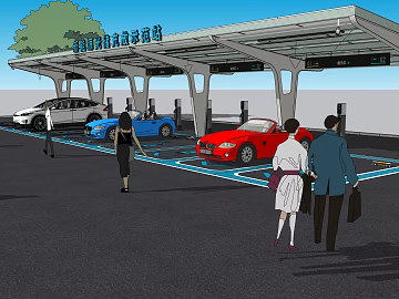 Scene map of new energy optical storage and charging station texture (ID:ffaeh662211)