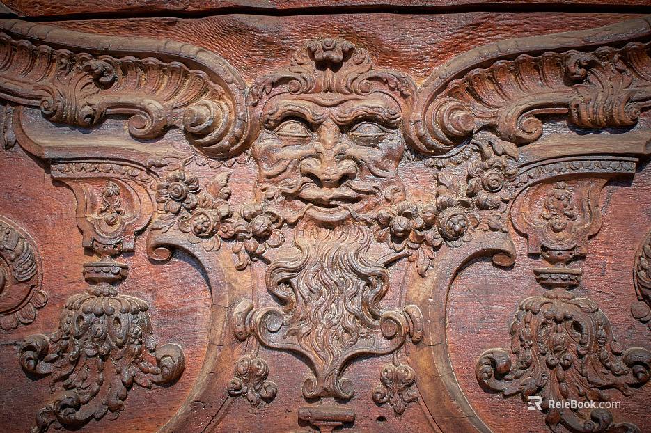 wood carved black wood relief texture