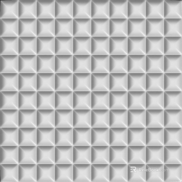 White three-dimensional square decorative wall panel texture