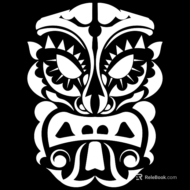 Tattoo black and white mask pattern texture pattern graphics texture