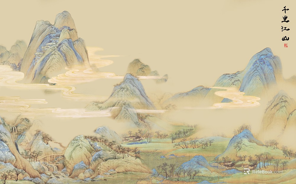 landscape painting texture