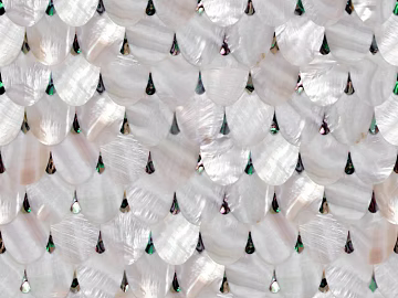 Feather Brick Super White Shell Mosaic Seamless texture (ID:ffaeg89963)