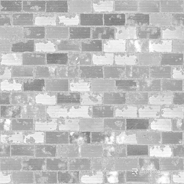 Brick wall dirty old wall brick black and white seamless texture
