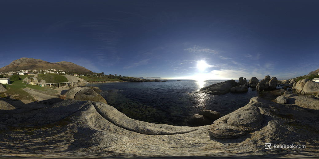 Rock Beach Seaside Sunrise HDR texture