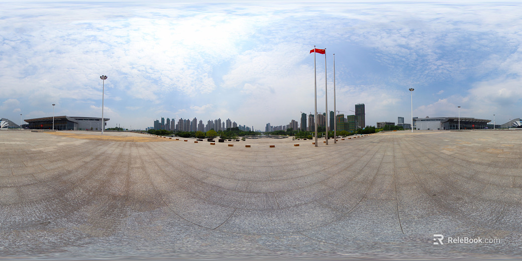 HDR City Leisure Square Panoramic View texture