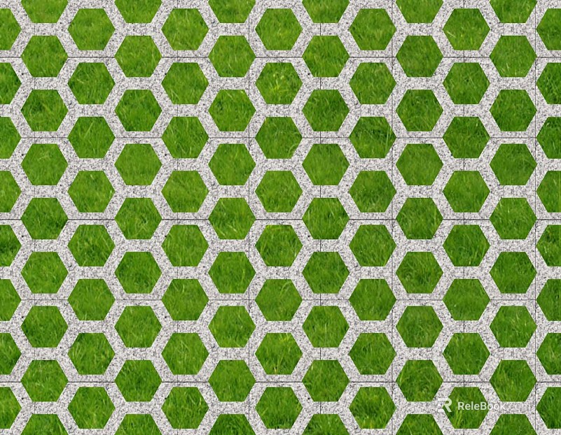 grass-planting brick texture