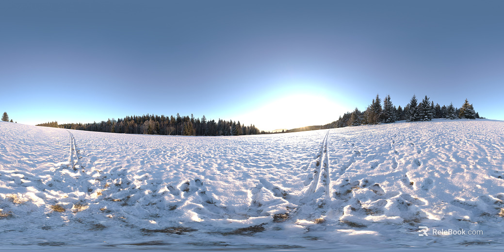 HDR outdoor snow texture