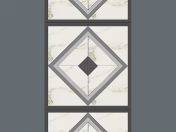 Modern Style White Grey Marble Parquet Floor Tile texture (ID:ffaeh270632)