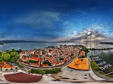 Urban bird's eye view HDR texture (ID:ffach752978)