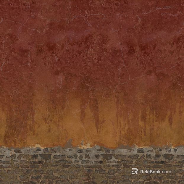 Red-brown gradient old brick wall texture