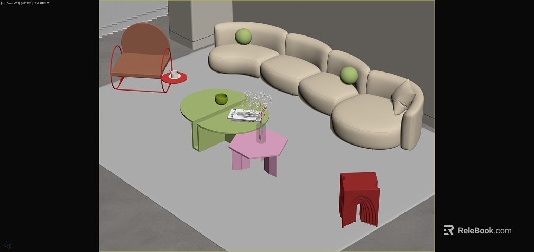 Modern Cream Leather Sofa Combination texture