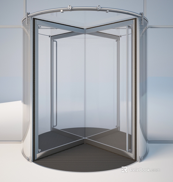 Modern transparent glass shower room texture