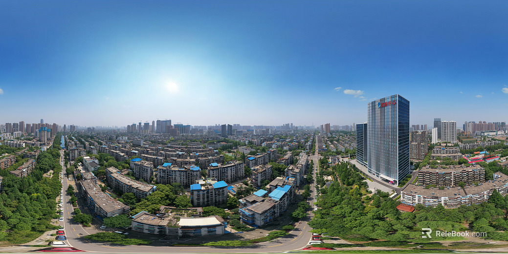 HDR urban ecological greening panorama texture