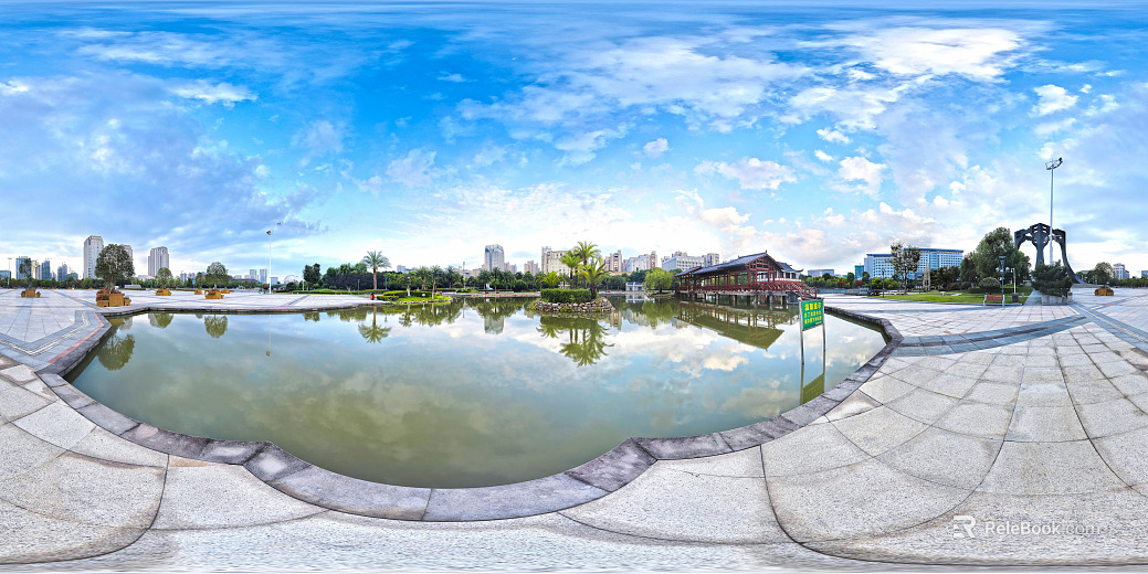 HDR Daytime Park Panorama texture