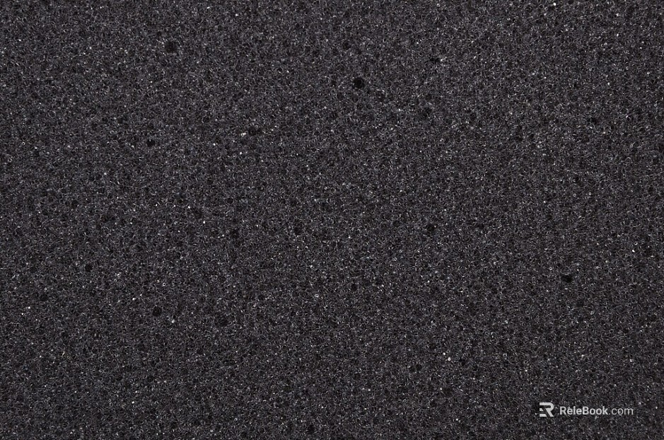 Black sponge soft filling material texture
