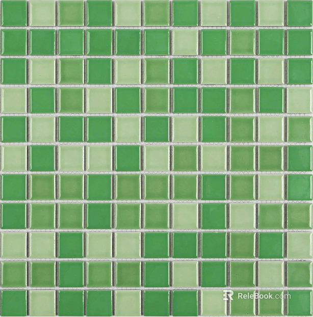 green mosaic tile texture
