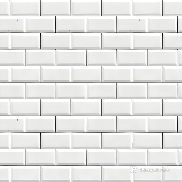 White three-dimensional oblique edge I-shaped brick texture