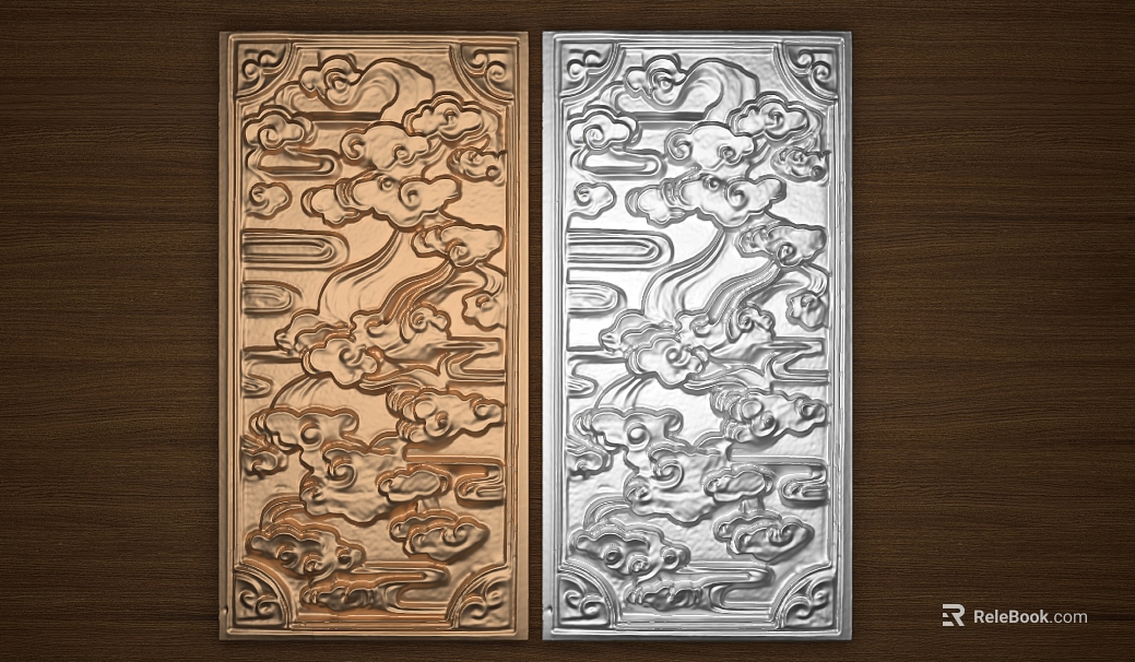New Chinese-style Metal Xiangyun Relief Background Wall texture