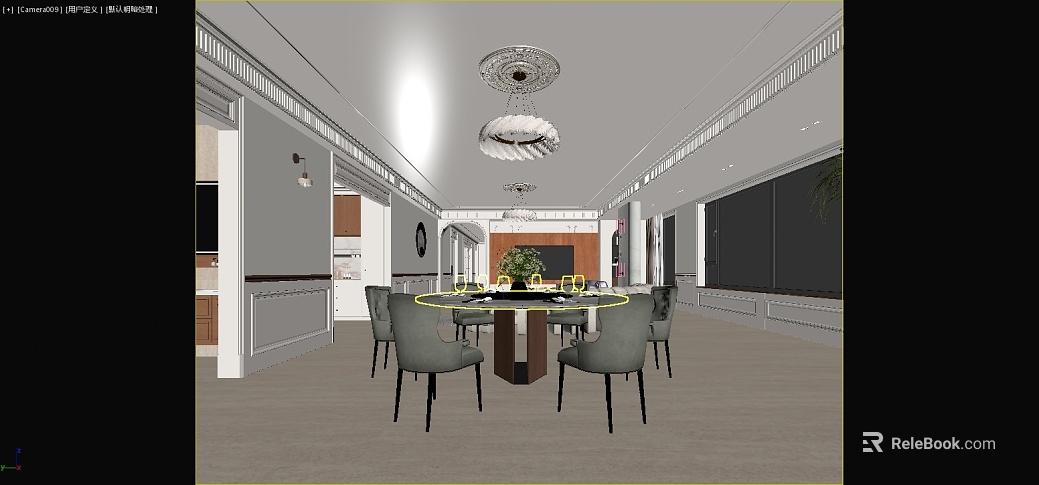 Modern style restaurant space scene texture