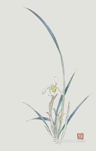 Plant Painting Orchid texture
