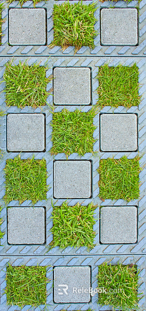 grass-planting brick texture