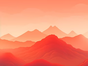Red gradient mountain decorative painting texture (ID:ffaeh933196)