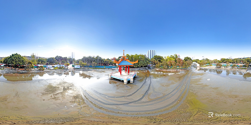 HDR City Eco Park Panorama texture