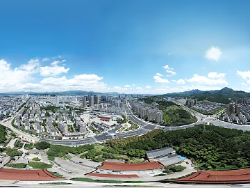 HDR city building bird's eye view panorama texture (ID:ffach631813)