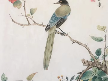 Chinese flower and bird painting texture (ID:ffach464056)