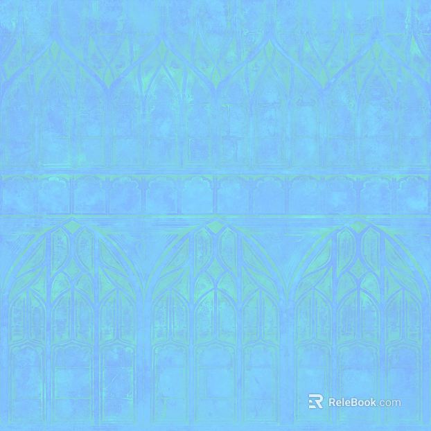 Blue Gothic Pattern Wallpaper Wall texture