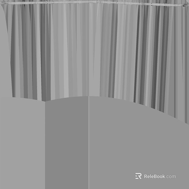 Grey Vertical Pattern Curtain Bedroom Soft Dress texture