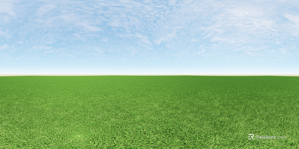 HDR blue sky and white clouds grass texture