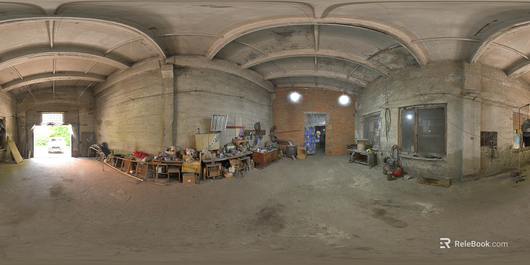 Indoor cement plant day HDR texture